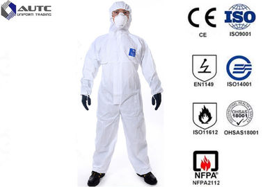 Comfortable PPE Safety Wear , Chemical Protective Suit Breathable Optimum Fit