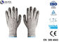 Elastic Seamless Knit Industrial Safety Hand Gloves 3 Gauge HPPE Liner PU Coated