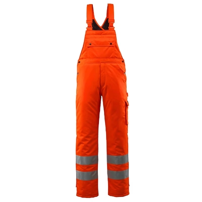 Multiple Pockets Function Bib Pants Overalls Man Orange Pants Trousers Mechanic Overall