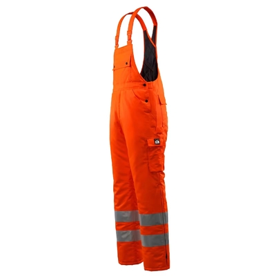 Multiple Pockets Function Bib Pants Overalls Man Orange Pants Trousers Mechanic Overall