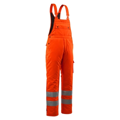 Multiple Pockets Function Bib Pants Overalls Man Orange Pants Trousers Mechanic Overall