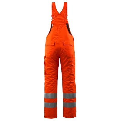 Multiple Pockets Function Bib Pants Overalls Man Orange Pants Trousers Mechanic Overall