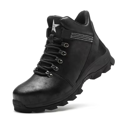 Wholesale High Quality Steel Toe Anti-smashing Indestructible Safety Shoes Water-proof Work Boots For Men