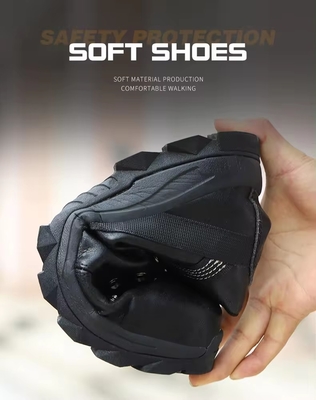 Wholesale High Quality Steel Toe Anti-smashing Indestructible Safety Shoes Water-proof Work Boots For Men