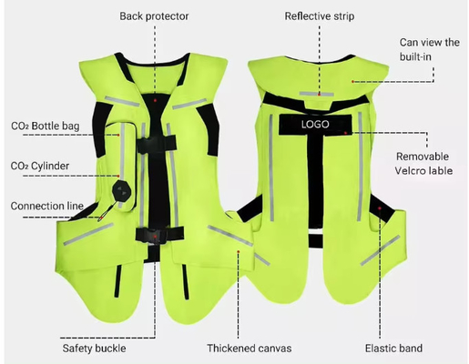 Professional Reflective Motorcycle Jacket Motorcycle Airbag Vest Off-road Riding Airbag System Airbag
