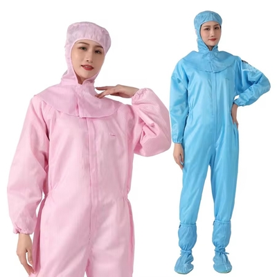 Washable Blue Anti-static Clean Room Working Clothes ESD Garment Jumpsuit Without Hood Cleanroom Coverall Without Hood
