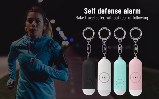 140db Emergency Self Defense Alarm Keychain Safety Defence Key Chain Led Security Personal Alarm Keychain For Women