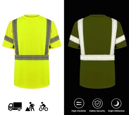 New Arrival Summer Breathable Cool Safety Shirt Construction Shirt Quickly Dry Fluorescent Color Safety T Shirt