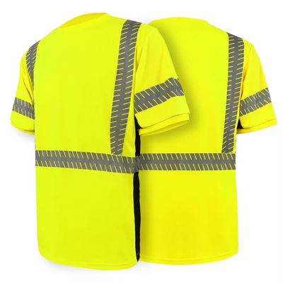 New Arrival Summer Breathable Cool Safety Shirt Construction Shirt Quickly Dry Fluorescent Color Safety T Shirt