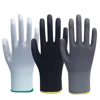 Industrial Working Safety Anti Static Gloves / All ESD Custom Palm PU Coated Gloves / Anti-Static Gloves