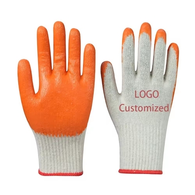 Wholesale Price Cotton Latex Coated Glove Industrial Hand Protective Work Safety Gloves for Construction