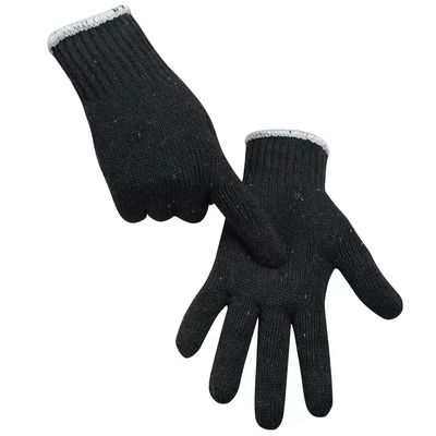 Hot Gloves Black Cotton Knitting White Cuff , Wear Resistant , Construction , Auto Repair , Hardware , Gardening Use Safety