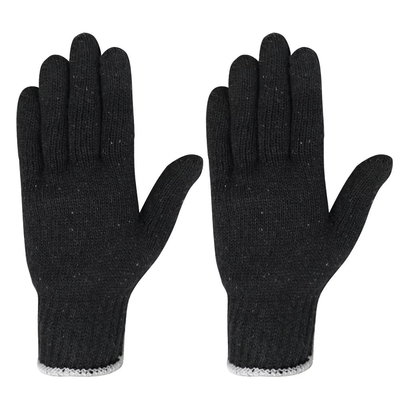 Hot Gloves Black Cotton Knitting White Cuff , Wear Resistant , Construction , Auto Repair , Hardware , Gardening Use Safety