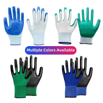 Nitrile Coated Nylon / Polyester Safety Gloves En388 4131 Standard Safety Hand Work Gloves