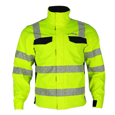 Factory Supply High Visibility Safety Work Clothes Construction Security Workwear Reflective Work Jacket for Mens Cotton