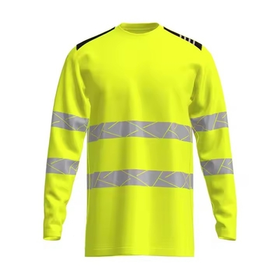 Customize Various Styles OEM ANSI High Visibility Polyester Breathable Long Sleeve Work Safety Shirt