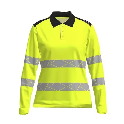 Customize Various Styles OEM ANSI High Visibility Polyester Breathable Long Sleeve Work Safety Shirt