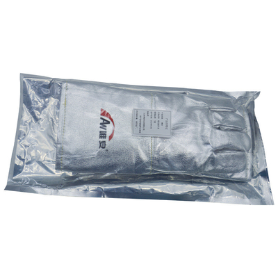 45CM Long Resisting 1000 Degree Centigrade Radiant Heat Glossy Aluminum Color Safety Work Heat Protective Aluminized Gloves